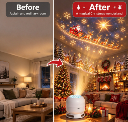 Christmas Projection Night Light, LED Holiday Projector Light Transform Room for Xmas Decoration
