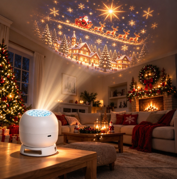 Christmas Projection Night Light, LED Holiday Projector Light Transform Room for Xmas Decoration