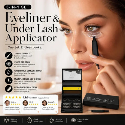 2026 HOT SALE 50K+ SOLD!  50% OFF!3-in-1 Kit: Eyeliner and Lower Lash Stamp