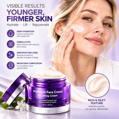 Advanced Anti-Aging Probiotic Facial Night Cream with 17-Peptide Complex for Wrinkles on Face and Neck Nourishing Hydrating Skin Repair Firming Smooth
