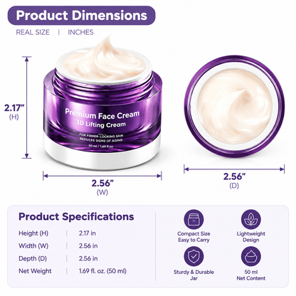 Advanced Anti-Aging Probiotic Facial Night Cream with 17-Peptide Complex for Wrinkles on Face and Neck Nourishing Hydrating Skin Repair Firming Smooth